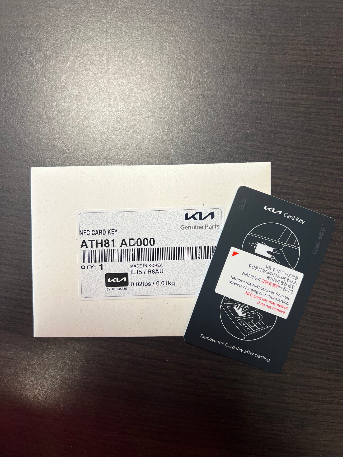 FREE SHIP Kia NFC Card Key - 2025-2026 Carnival Hybrid (HEV) ATH81AD000