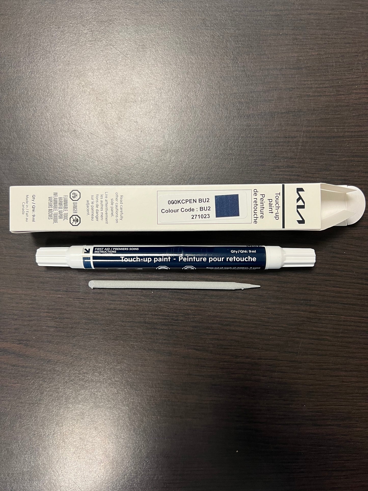 Kia Canada touchup paint pen, storm blue BU3 Orangeville Kia