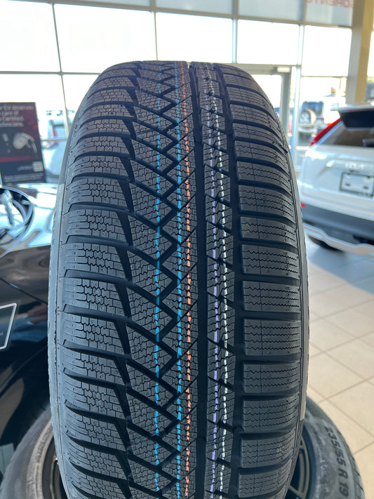 235 55r19 Winter Snow Tire Package with TPMS (Black Alloy) - 2022-2025 EV6