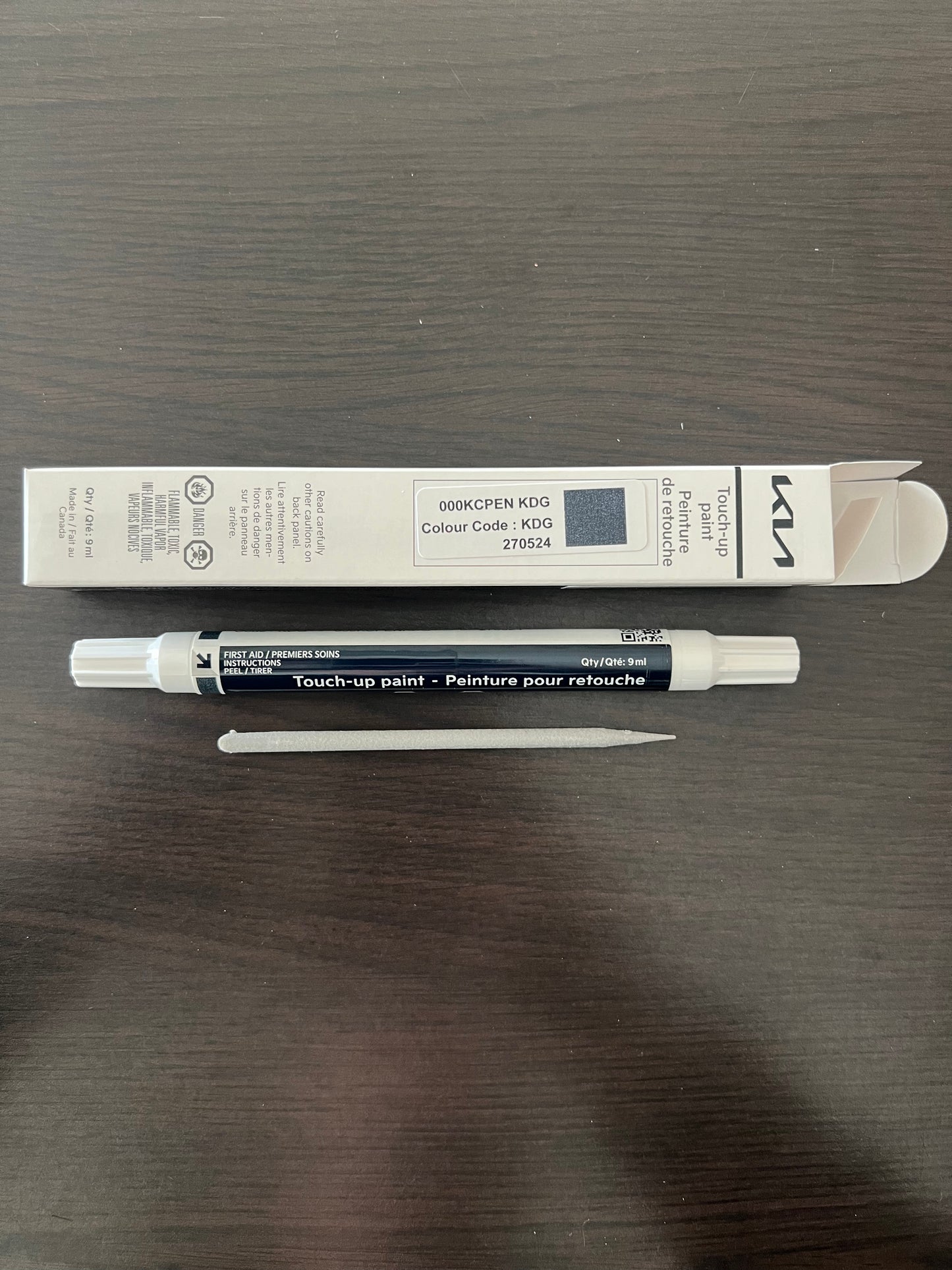 Kia Canada touchup paint pen gravity grey kdg