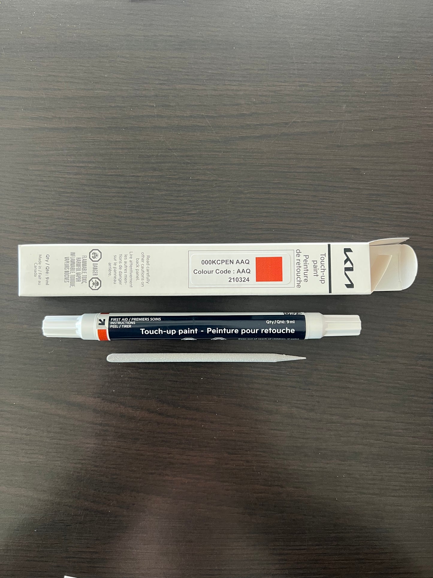 Kia Canada touchup paint pen Orangeville Kia Wild orange AAQ Kia soul