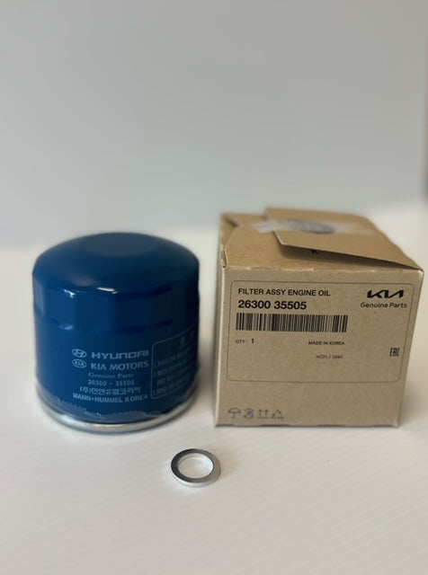 Kia Genuine Oil Filter with O-Ring 2023-2025 Niro Hybrid (HEV) - 2630035505