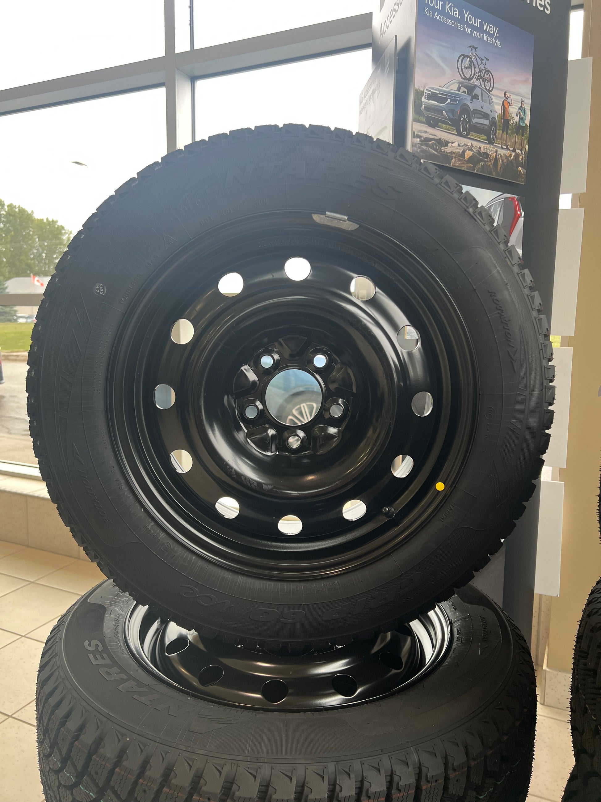 205/60R16Snow tire package winter tires antares grip 60 on Black steel rims Mounted balanced Installed