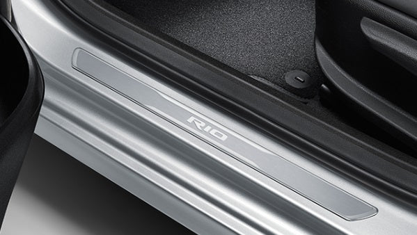 Kia Aluminum Door Scuff Plates - 2018-2023 Rio - H8450ADX00AL