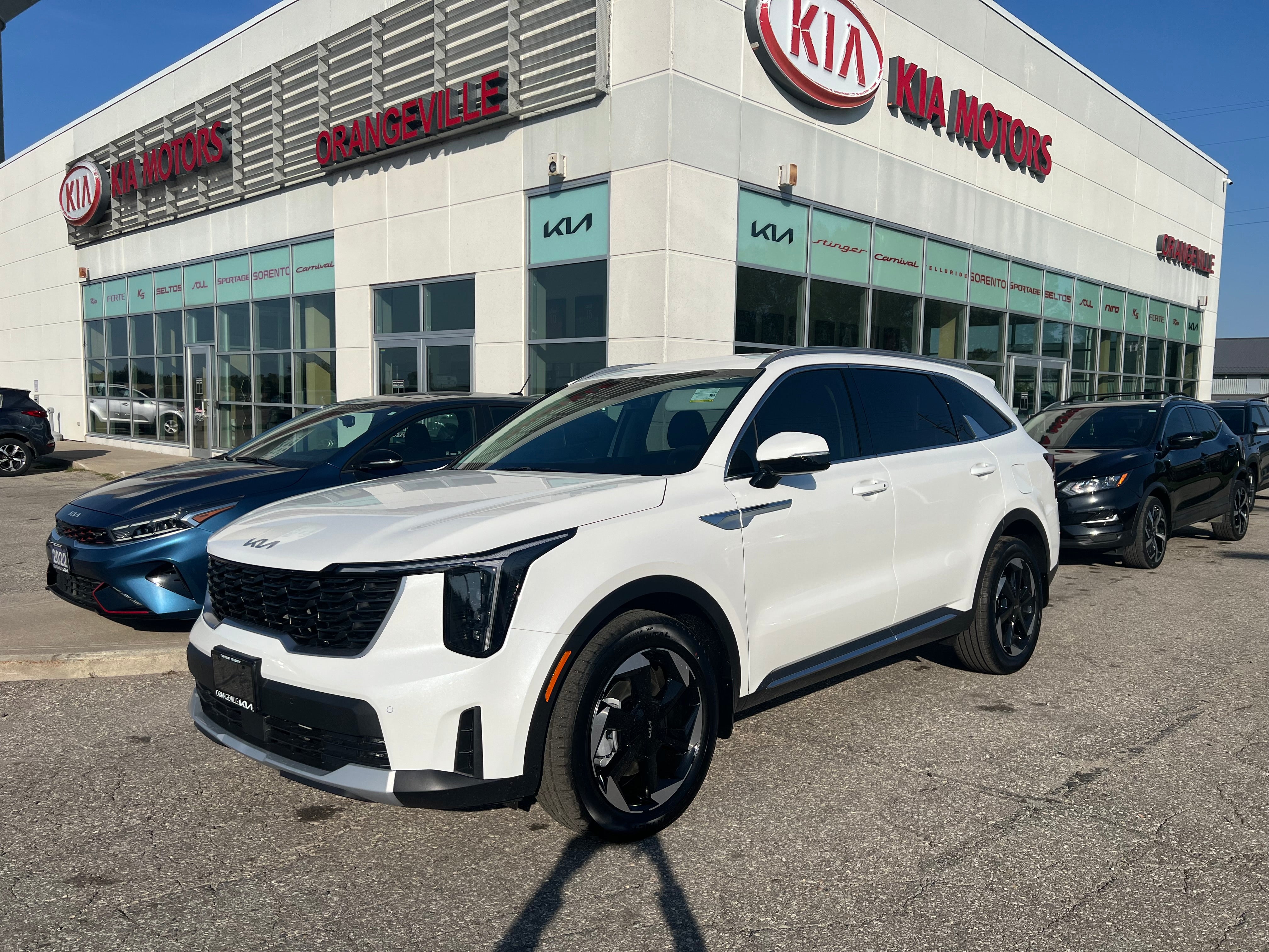 Kia Sorento Hybrid HEV EX SX AWD Snow White Pearl swp Orangeville kia 