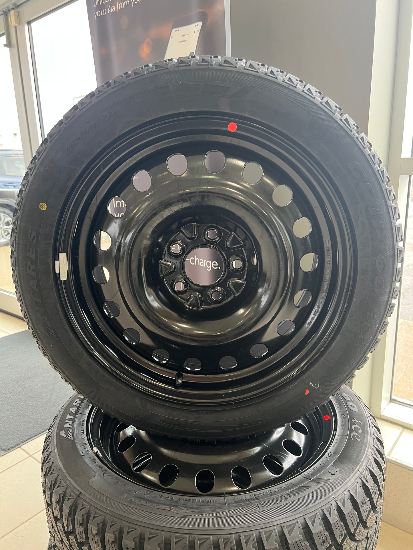 Kia K4 EX snow tire package antares grip60 steel rims Orangeville Kia 